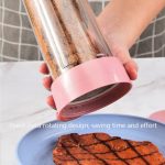 2 PCS Rotierende Edelstahl Tall Cup Body Mehl Sieb Zuckerdose – Bild 7