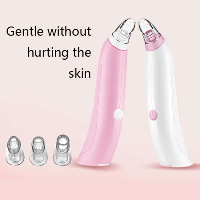 HD-2139 Mitesser-Sauggerät Porenreiniger Gesichtsreinigungs-Schönheitsgerät, White, Pink – Bild 2