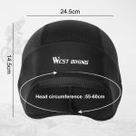 WEST BIKING Summer Riding Ice Silk Cap, winddichte Kapuze, dünne Innenkappe, atmungsaktive und schnell trocknende Helmfutterkappe, Helmet Lining Cap(Black), Helmet Lining Cap(Gray) – Bild 8