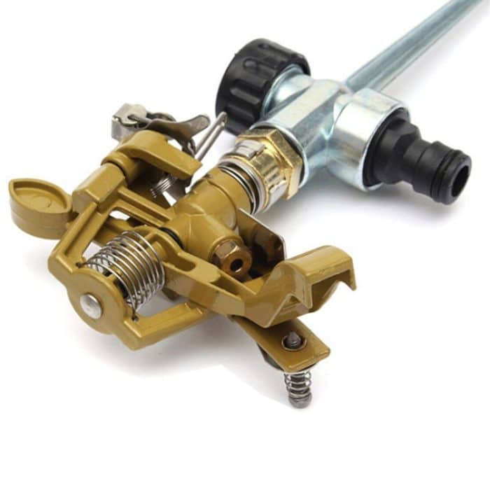 Rotierende Rasensprinkler Zinklegierungsgärten Landwirtschaftliche Wippensprinkler – Bild 8