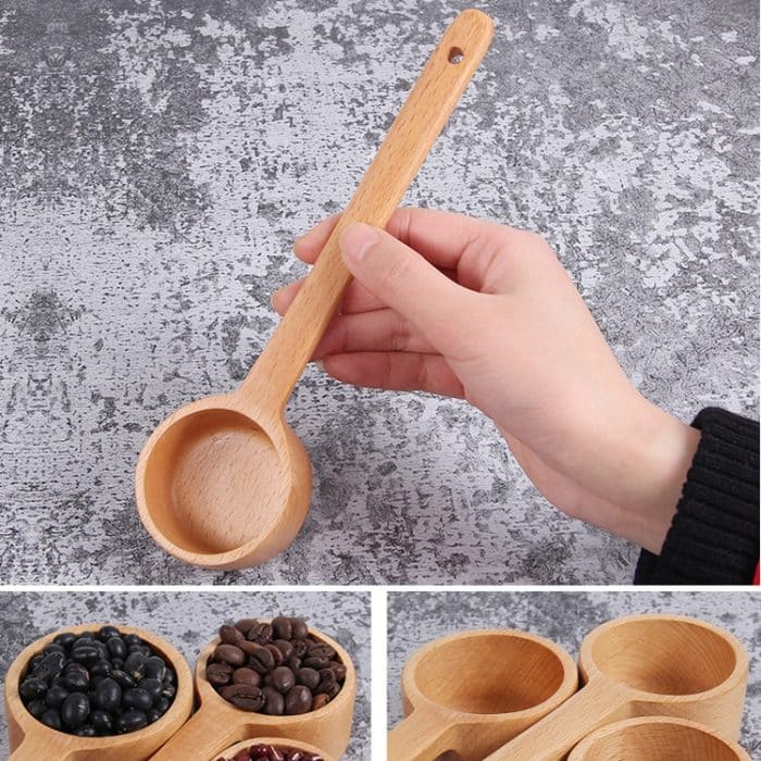 Langstieliger Holzlöffel, Gewürzlöffel, Dessert-, Kaffee-, Milch- und Teelöffel, Seasoning Spoon Small, Seasoning Spoon Medium, Seasoning Spoon Large – Bild 5