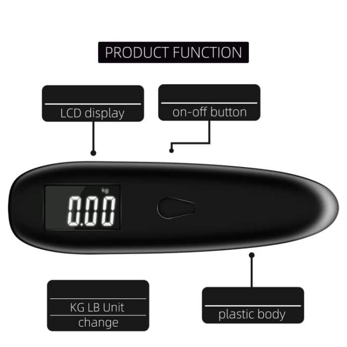 50 kg/0,05 kg Gepäckwaage, tragbare Gepäckwaage, Express-Paketwaage, elektronische Handwaage, 50kg x 0.05kg – Bild 3