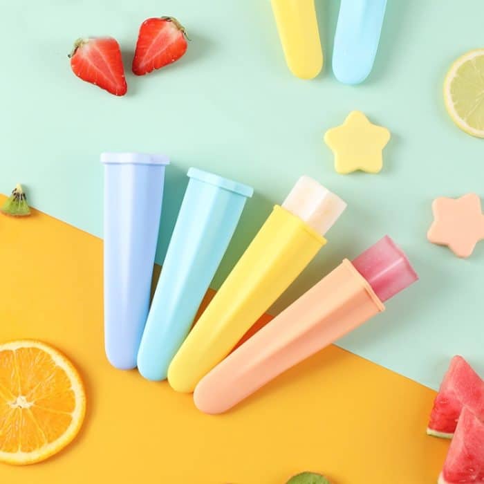 2 Sätze 4 in 1 Kinder Stern Popsicle Form Set Lebensmittelgrad Silikon Eisform Zufällige Farbe Lieferung – Bild 6