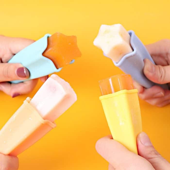 2 Sätze 4 in 1 Kinder Stern Popsicle Form Set Lebensmittelgrad Silikon Eisform Zufällige Farbe Lieferung – Bild 7