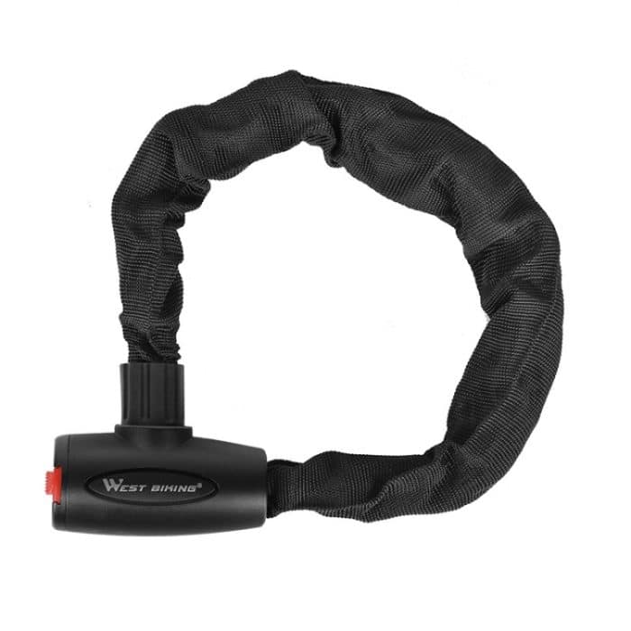 WEST BIKING 0705042 Diebstahlsicheres Schlüsselschloss für Fahrräder, Mountainbike, Motorrad, Kettenschloss, 0.6M, 0.9M, 1.2M – Bild 1