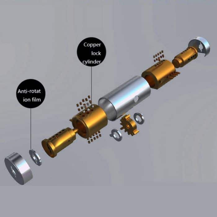 WEST BIKING 0705042 Diebstahlsicheres Schlüsselschloss für Fahrräder, Mountainbike, Motorrad, Kettenschloss, 0.6M, 0.9M, 1.2M – Bild 4