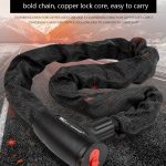 WEST BIKING 0705042 Diebstahlsicheres Schlüsselschloss für Fahrräder, Mountainbike, Motorrad, Kettenschloss, 0.6M, 0.9M, 1.2M – Bild 6