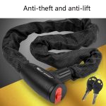 WEST BIKING 0705042 Diebstahlsicheres Schlüsselschloss für Fahrräder, Mountainbike, Motorrad, Kettenschloss, 0.6M, 0.9M, 1.2M – Bild 7