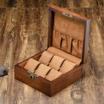 Aufbewahrungsbox für Uhren aus Weidenholz mit 6 Fächern, Schmuck-Sammelbox mit Schloss, 6 Slots Square, 6 Slots Rectangle – Bild 2