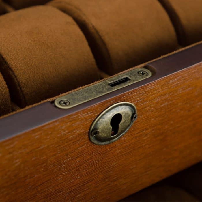 Doppelschichtige Uhrenaufbewahrungsbox aus Holz mit Schloss und Schmuckkollektion, 20 Epitope, 20 Epitope With Glass Sunroof – Bild 5