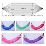 Biegende Eisseide-Mesh-Hängematte, Outdoor-Hängebett, Camping, Anti-Seitenwand-Hängemattenschaukel, Größe: 190 x 130 cm, (Green), 190x130cm(Red), (Pink), (Purple) – Bild 2