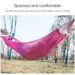 Biegende Eisseide-Mesh-Hängematte, Outdoor-Hängebett, Camping, Anti-Seitenwand-Hängemattenschaukel, Größe: 190 x 130 cm, (Green), 190x130cm(Red), (Pink), (Purple) – Bild 6