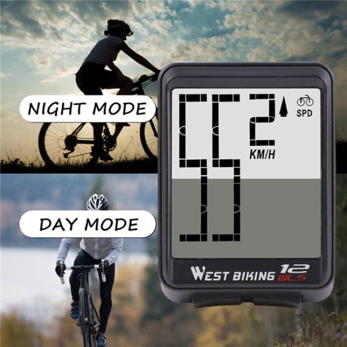 WEST BIKING Mountain Road Bike Wireless Big Character Table Big Screen Wasserdichter Nachtlicht-Geschwindigkeitsmesser, Night Light Speed Speedometer(Green), Night Light Speed Speedometer(Black), Night Light Speed Speedometer(Red)... – Bild 8