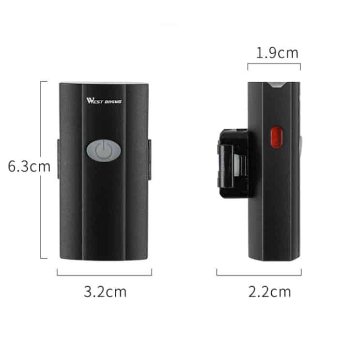 WEST BIKING YP0701281 Fahrradbeleuchtung, Helmbeleuchtung, Warnleuchten vorne und hinten, USB-Nachtfahr-Mountainbike-Ausrüstung mit Seitenlichtern, YP0701281 – Bild 3