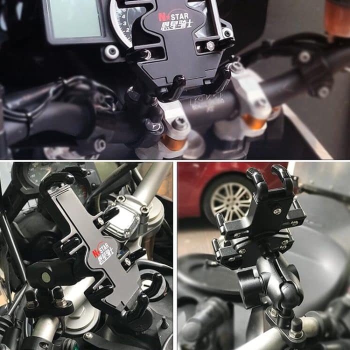 N-STAR NJN001 Motorrad Fahrrad kompatible Handyhalterung Aluminium Zubehör Reitausrüstung, Aluminum (With T Head), Aluminum (With Crooked Ball Head), Aluminum (With Pump Cover), Aluminum (With Expansion Head ), Aluminum (With M10 Ball) – Bild 7