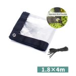 Balkonfenster, transparent, regendicht, Stoff, Pflanzen, Isolierung, Anti-Vogel, dicke Windschutzscheibe, 4x1.8m Soft Glass – Bild 7