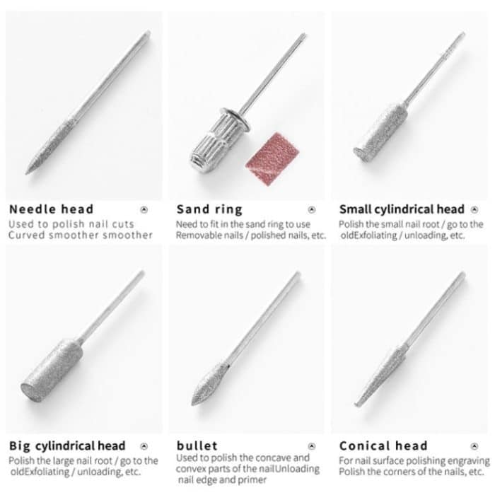 Mini elektrische Nagelschleifmaschine USB tragbares elektrisches Schleifer-Set, USB White, USB Green, USB Pink, USB Black, USB Rose Red, USB Blue – Bild 6