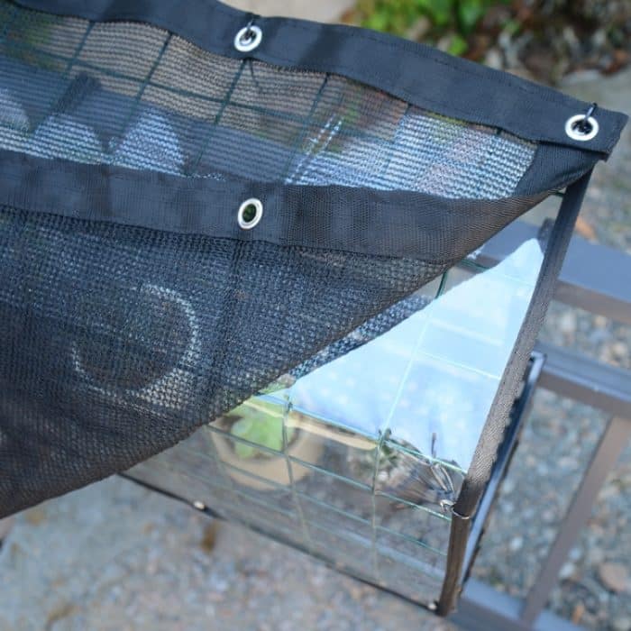 Blumenrahmen-Sonnenschutznetz, Balkon-Blumen-Sonnenschutz, Regenrahmen-Abdeckung, Baldachin, 48x24x30cm, 60x24x30cm, 79x24x30cm, 120x24x30cm – Bild 3