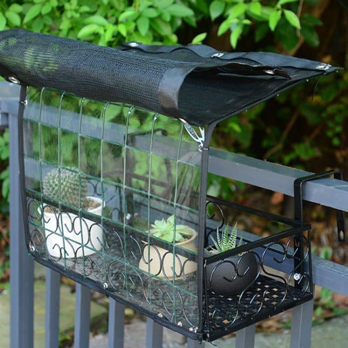 Blumenrahmen-Sonnenschutznetz, Balkon-Blumen-Sonnenschutz, Regenrahmen-Abdeckung, Baldachin, 48x24x30cm, 60x24x30cm, 79x24x30cm, 120x24x30cm – Bild 7