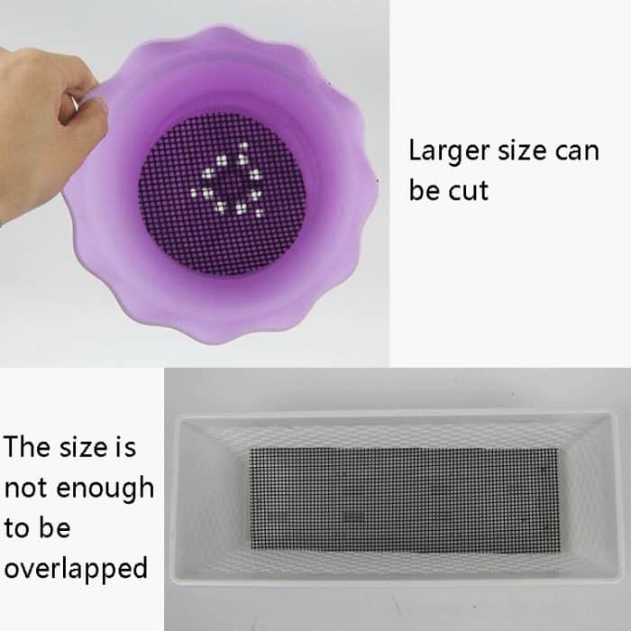 4 Sätze GD01 Blumentopf Bottom Net Anti-Leckage Anti-Insekten-Mesh-Mesh-Dichtung – Bild 5