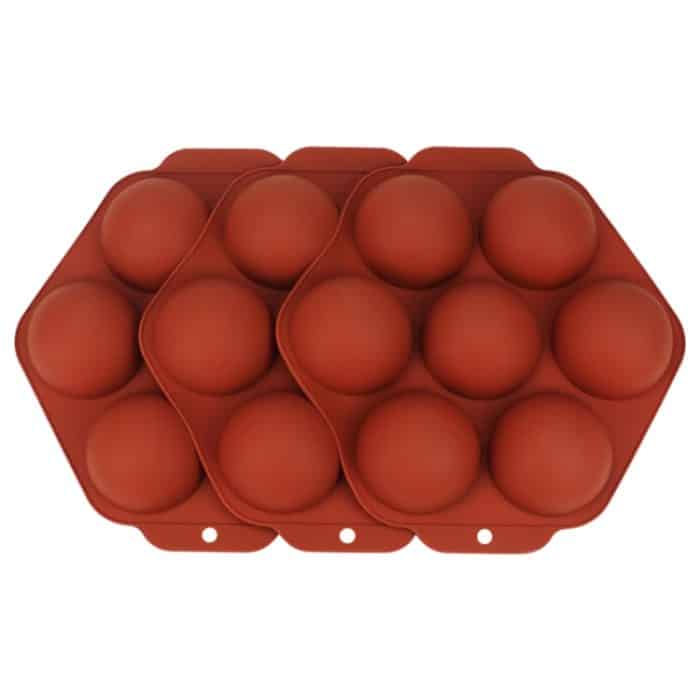 3 Stück halbkreisförmige Silikon-Kuchenform, Schokoladenbombenform, Semicircle Silicone Cake Mold – Bild 2