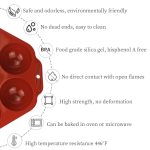 3 Stück halbkreisförmige Silikon-Kuchenform, Schokoladenbombenform, Semicircle Silicone Cake Mold – Bild 3