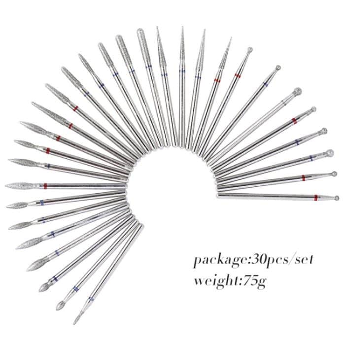 30-teiliges Nagelschleifkopf-Set, goldene Schleifköpfe, Nagelentferner-Werkzeug-Set, A Type, B Type, C Type – Bild 4