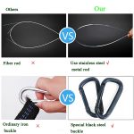 Fallschirmtuch-Anti-Moskito-Sonnenschutz mit Moskitonetz, Hängematte, Einzel- und Doppelschaukel im Freien, Luftzelt vom Boden, 250x120cm (Ink Green / Grass Green), 250x120cm (Blue / Light Blue), 250x120cm (Black / Orange), 250x120cm (Army Green)... – Bild 4