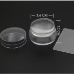 Nageldruckwerkzeug 3,6 cm Druckkopf Mattierter transparenter Schachstempel mit Deckel – Bild 5