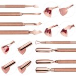 Rose Gold Doppelköpfiges Stahl Nagelentferner Set Sauberes Dekontaminationsentferner-Maniküre-Werkzeug – Bild 4