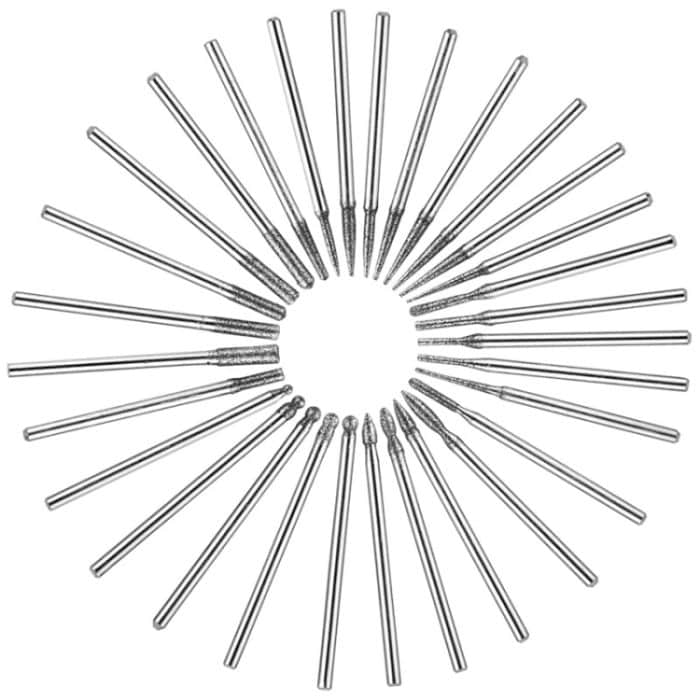 3 Stück 30 Sticks Diamant Nagellackköpfe Set Kristall Phototherapie und Schleifmaschine Zubehör Werkzeuge – Bild 3