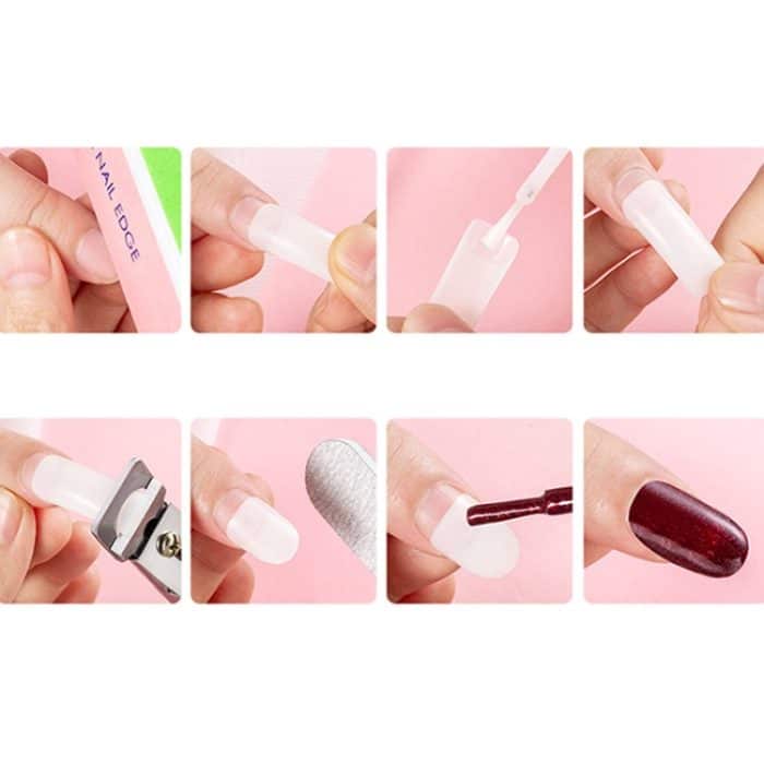 Maniküre-Werkzeug-Set, Fingernägel, Word-Cut-Set, Transparent French, Natural French, Transparent Semi-post, Natural Semi-post, Transparent Full Post, Natural Full Post, Transparent French Large Set, Transparent Semi-post Large Set... – Bild 4