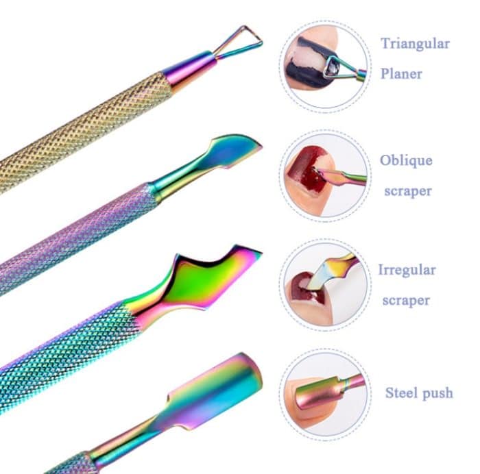 FABIYAN Nail Art Scheren Set Edelstahl Nagelknipser Abgestorbene Haut Schere Entferner Stahl Push, Set 1, Set 2, Set 3, Set 4, Set 5 – Bild 5