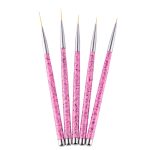 2 Stück 5 in 1 7/9/11/15 / 20mm Nail art Draw Line Pen Nails Gemalte Pinsel