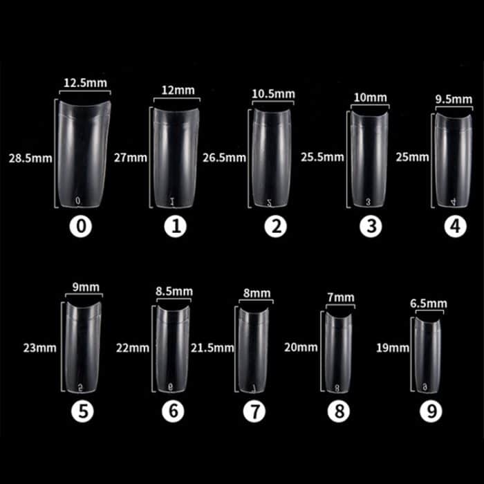 FABIYAN Nagelbürste, Nagelstück-Set, Nagelkunst-Polierzubehör-Set, Natural Semi-sticked Small Set, Transparent Semi-sticked Small Set, Natural Full-sticked Small Set, Transparent Full-sticked Small Set, Natural Small Set, Transparent Small Set... – Bild 2