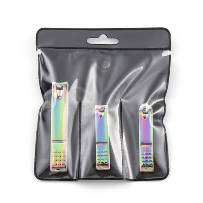 10 Stück schwarze Titan-Nagelschere, Peeling-Maniküre-Werkzeug, Small Slope (Black), Small Flat (Black), Large Flat (Black), Small Slope (Color Titanium), Small Flat (Color Titanium), Large Flat (Colorful Titanium) – Bild 7