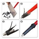 JUNGLELEOPARD Trekkingstock mit vier Abschnitten und gebogenem Griff aus Aluminiumlegierung, Red#52-110cm, Black#52-110cm, Blue#52-110cm, Silver White#52-110cm – Bild 6