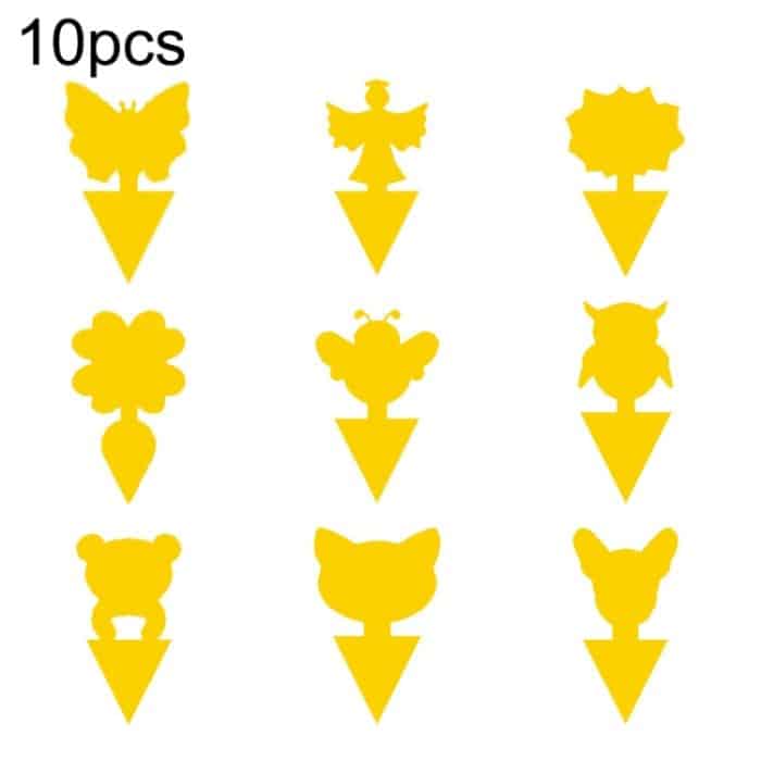 10 Stück doppelseitiges gelbes Brett, klebriges Insektenbrett, Insektenfalle, heterogene physikalische klebrige Insektentafel, zufällige Lieferung – Bild 1