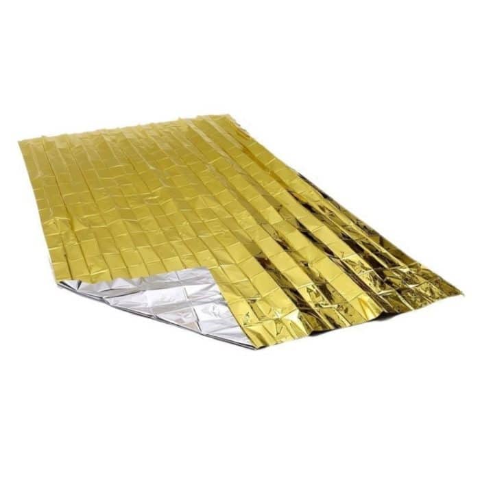 TBD05718925.jpg 3 stücke Outdoor Survival Not-Isolierdecke Gold Silber doppelseitige feuchtigkeitsdichte Matte, Größe: 2.2x1.6m – Bild 1