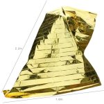 3 stücke Outdoor Survival Not-Isolierdecke Gold Silber doppelseitige feuchtigkeitsdichte Matte, Größe: 2.2x1.6m – Bild 2