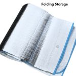 180x150cm Outdoor doppelseitig Aluminiumfilm feuchtigkeitsdichte Picknickmatte zufällige Farblieferung – Bild 5