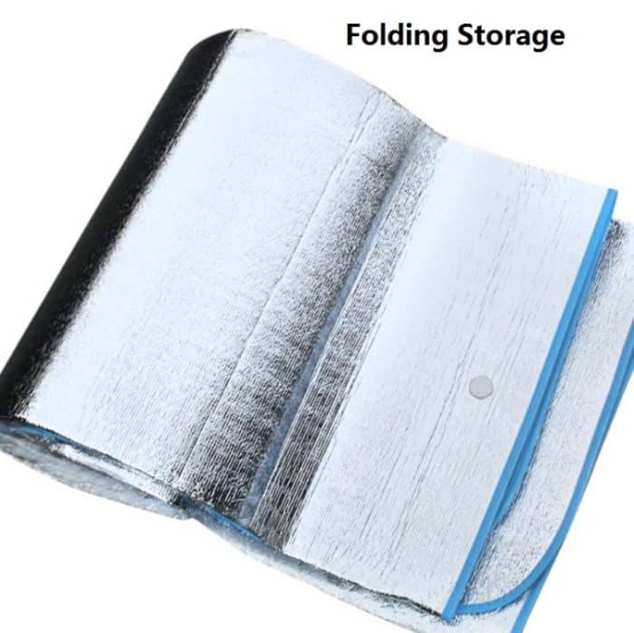 180x150cm Outdoor doppelseitig Aluminiumfilm feuchtigkeitsdichte Picknickmatte zufällige Farblieferung – Bild 5