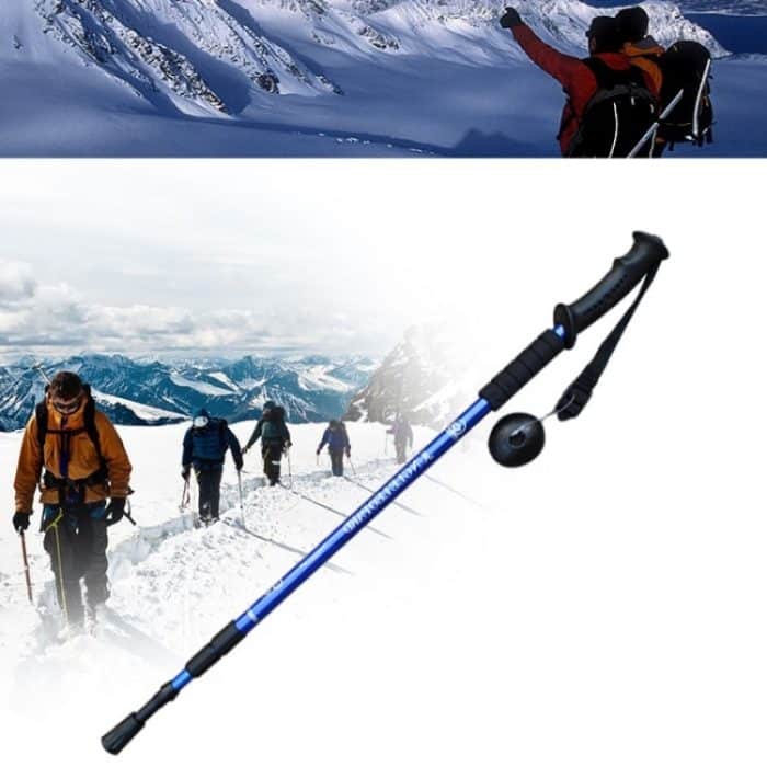 JUNGLELEOPARD 3-teiliger Aluminium-Trekkingstock mit geradem Griff, multifunktionale Gehhilfe, Red#66-135cm, Blue#66-135cm, Black#66-135cm, Silver White#66-135cm – Bild 7