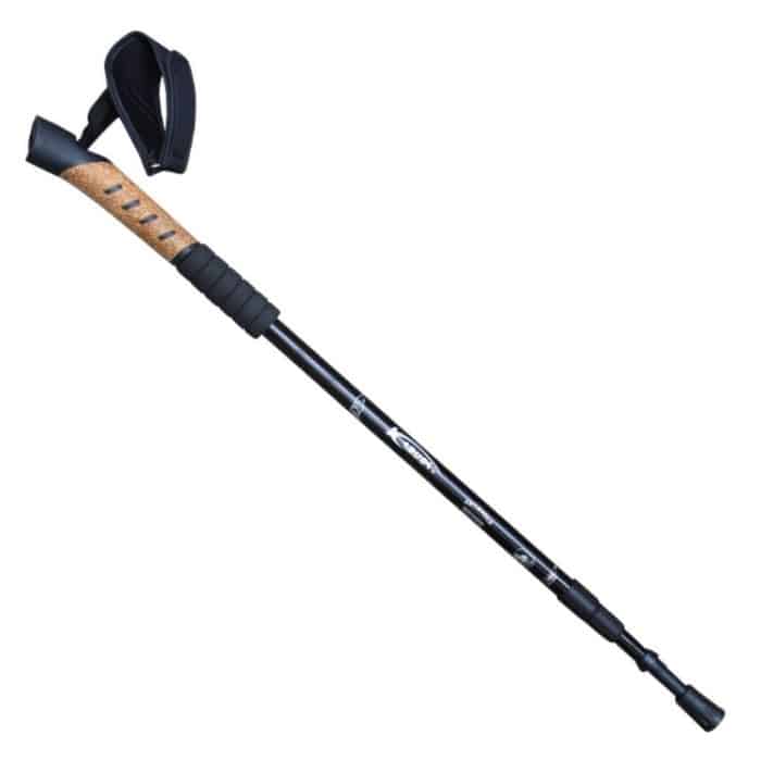 WUXIAN Outdoor-Multifunktionsmesser aus Aluminiumlegierung, Typ Kork, gerader Griff, dreiteiliger Teleskop-Trekkingstock, zufällige Farblieferung, 66-135cm – Bild 1