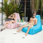 BB1082 Aufblasbares Sofa, aufblasbares Bett, faltbar, tragbar, für den Außenbereich, Luftsofa, Größe:, 70 x 65 x 60cm – Bild 6