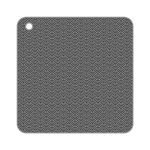 2 PCS Geometrie Küche Silikon Topflappen Wärmedämmung Pad, Square(Gray), Round(Gray), Square(Black), Round(Black)