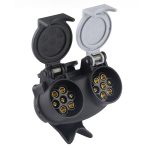 VS170E-D Anhänger-Steckdosen-Adapter, 13P-Übertragung, doppelter 7P-Stecker, EU-Stecker