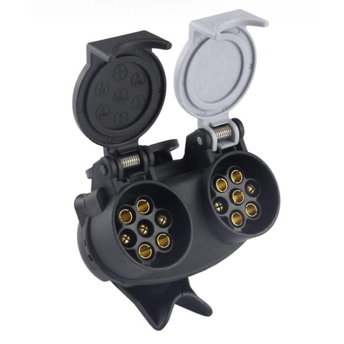 VS170E-D Anhänger-Steckdosen-Adapter, 13P-Übertragung, doppelter 7P-Stecker, EU-Stecker – Bild 1