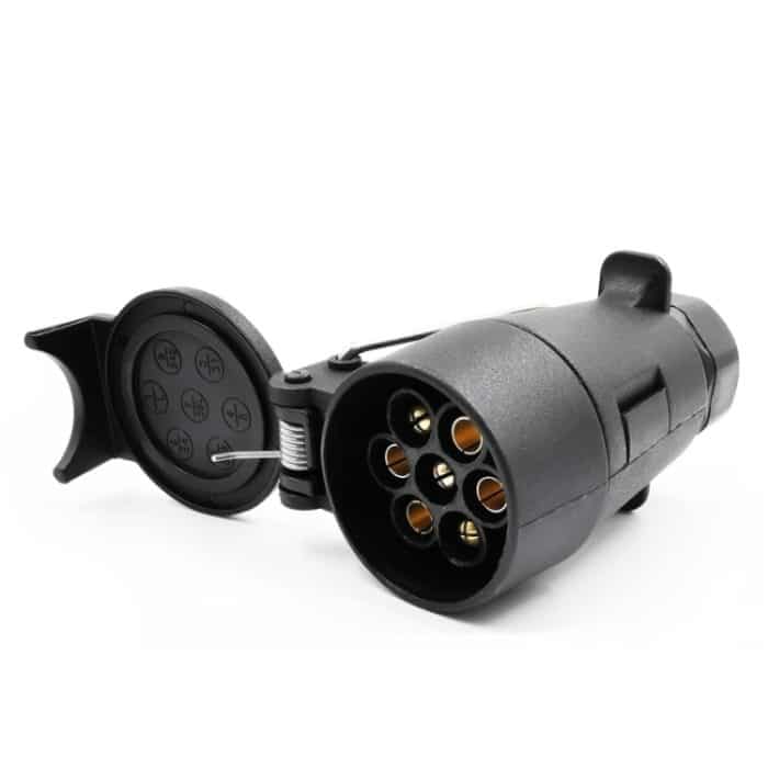 2 PCS VP170EC 7P 12V RV Anhänger Steckdose Schnalle Wasserdichter Stecker EU Stecker – Bild 1