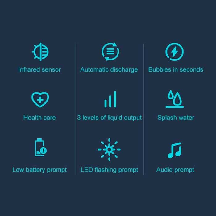 EXPED SMART Intelligenter Sensor-Seifenspender, automatische Schaum-Handwaschmaschine, Stil:, 600ML Foam Version (White), 600ML Gel Drawing Version (White), 600ML Foam Version (Blue Grey), 600ML Gel Drawing Version (Blue Grey) – Bild 3